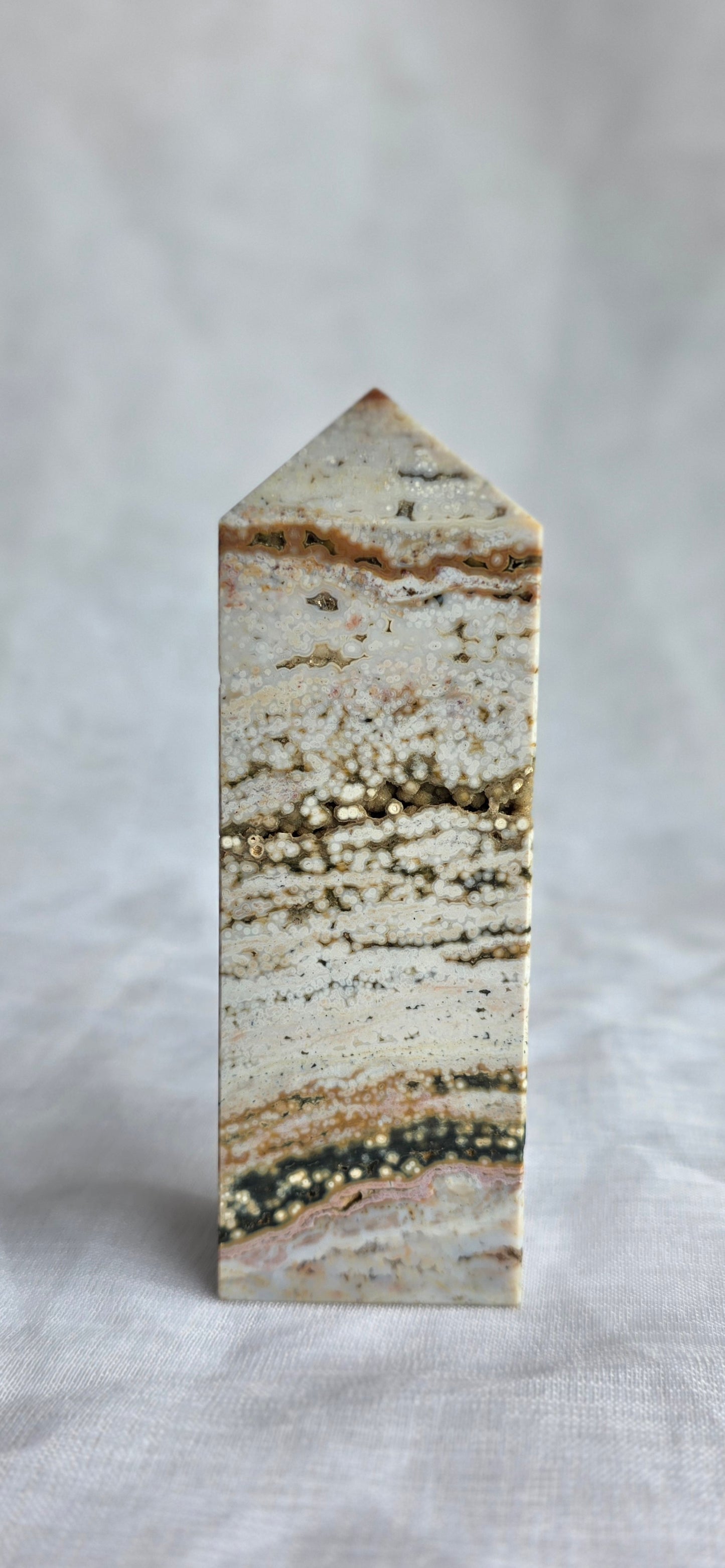 Orbicular ocean jasper tower