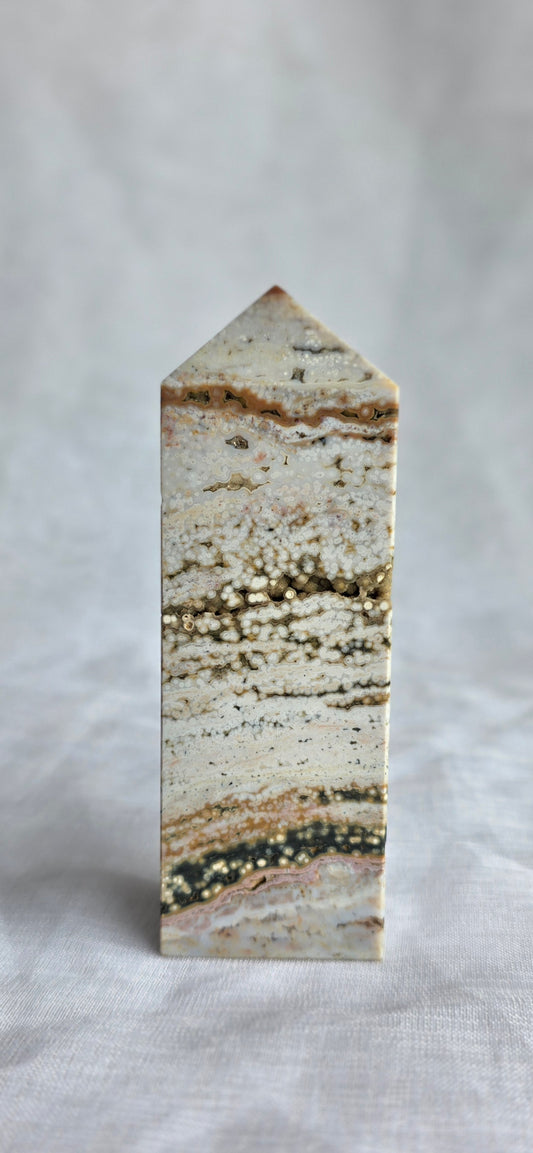 Orbicular ocean jasper tower