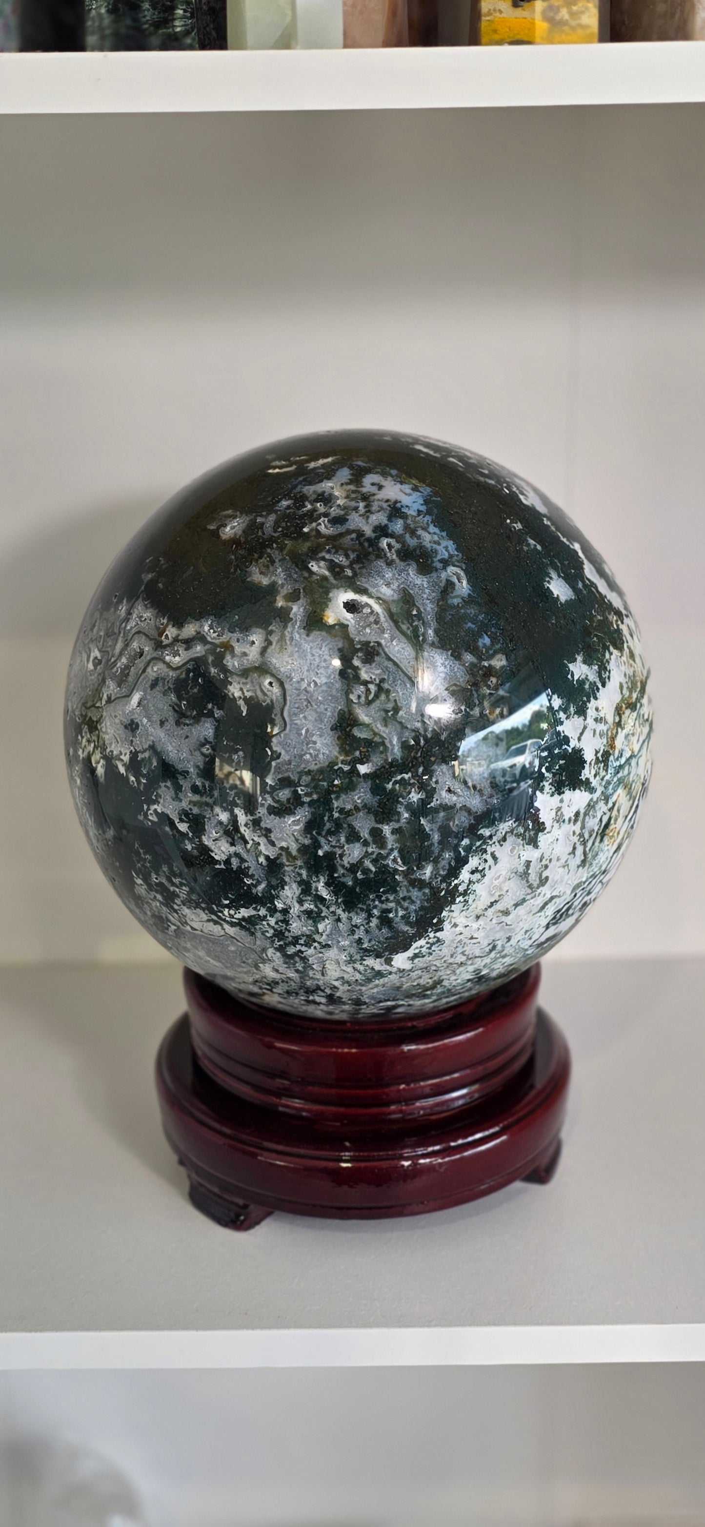 Moss Agate Sphere 7.1kg