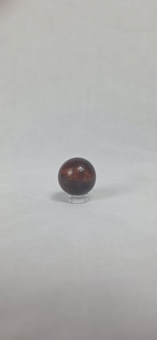 Red Tigers eye sphere