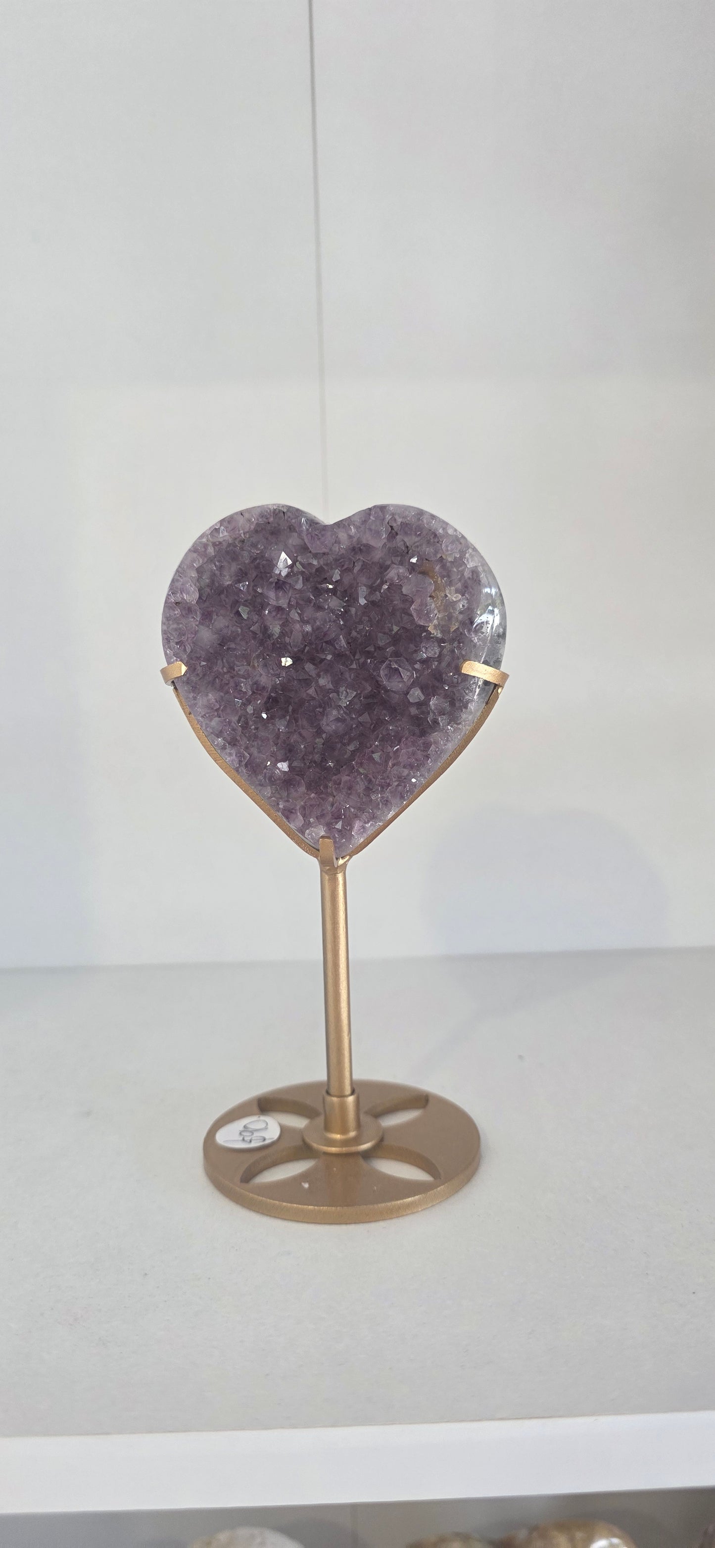 Amethyst Hearts on stand