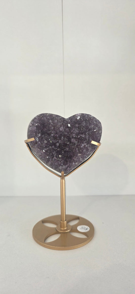 Amethyst Heart on stand