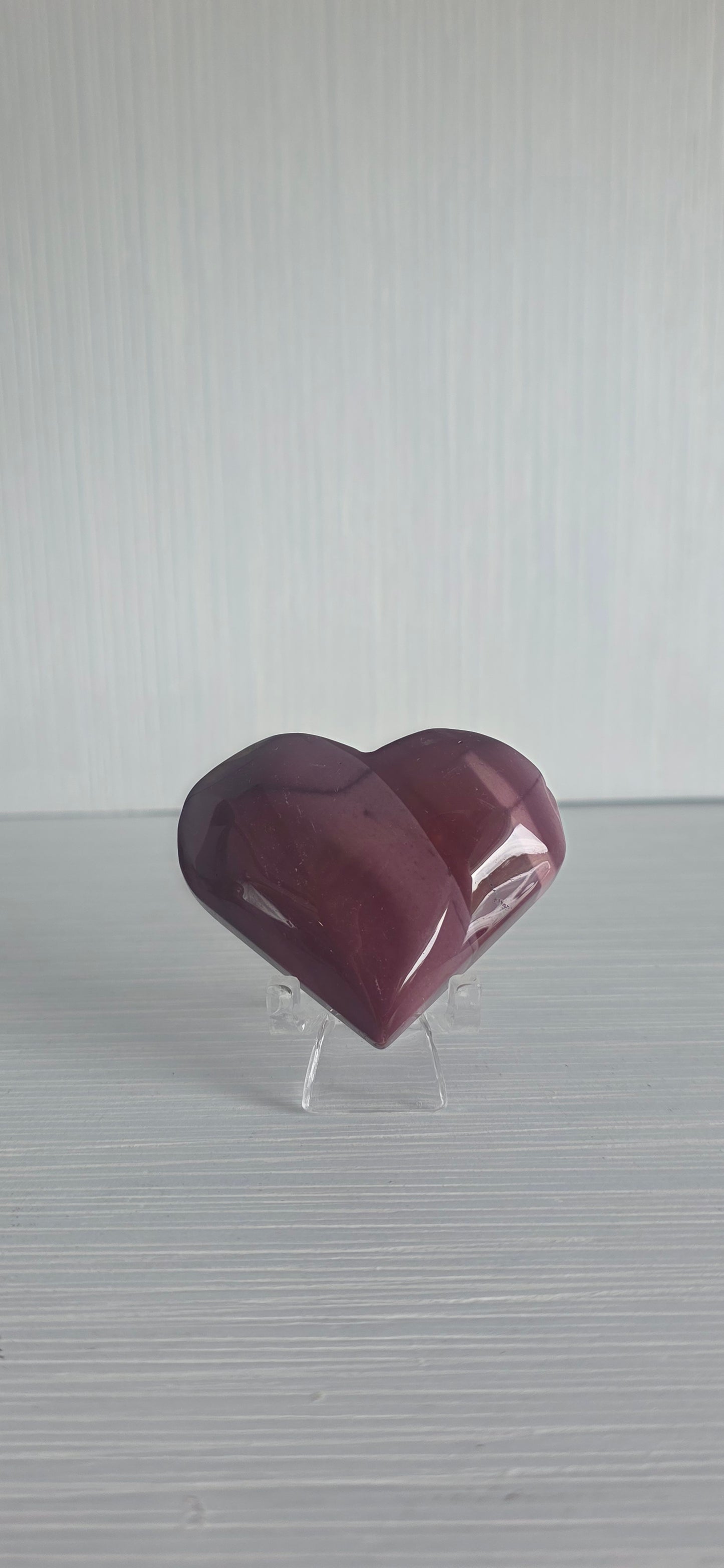 Mookaite heart carving