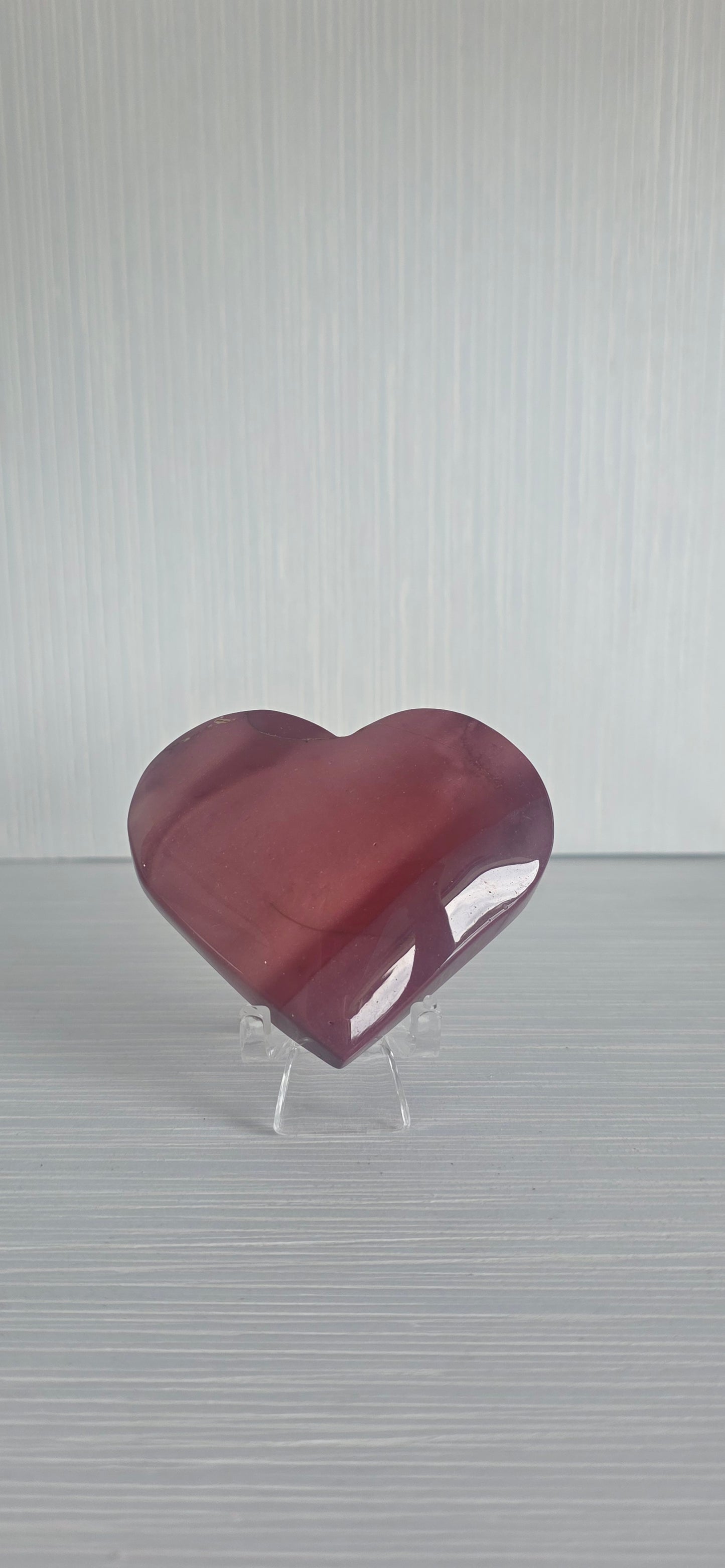 Mookaite heart carving