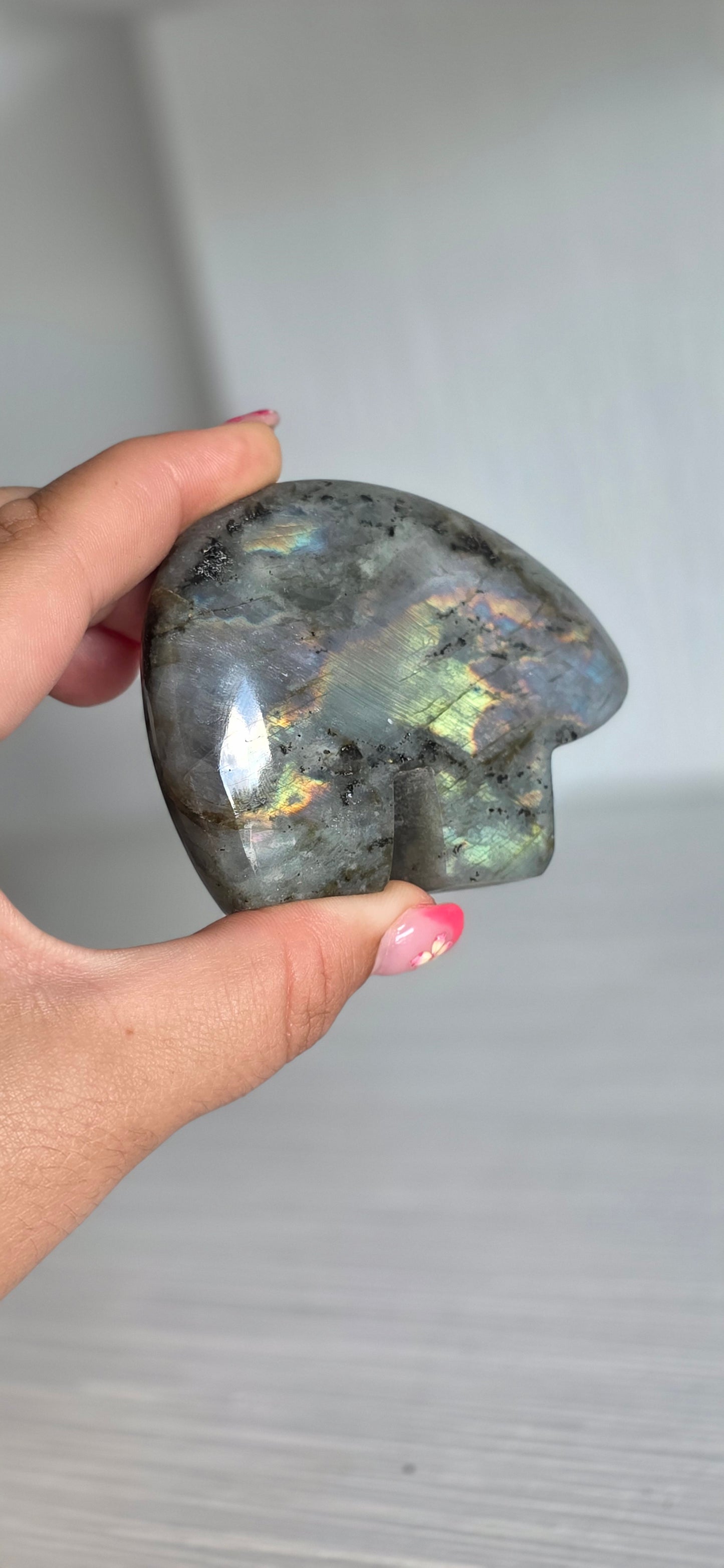 Labradorite Zuni bear carving